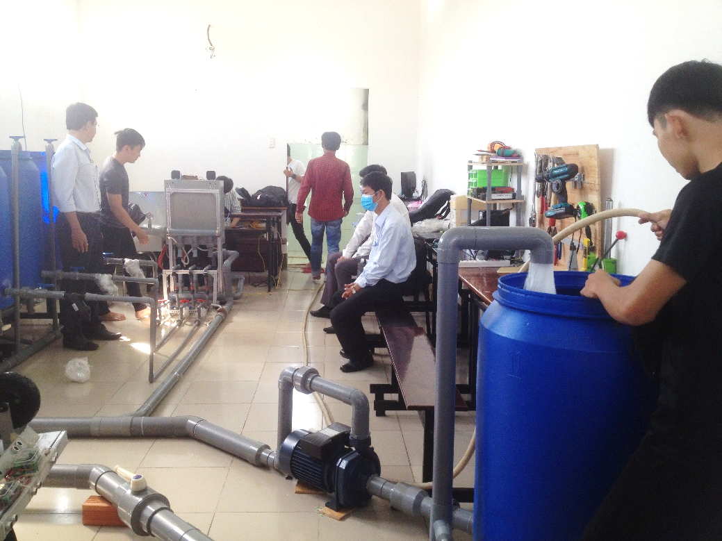 Mô hình hệ thống tưới và châm phân trên cây Thanh long trong giai đoạn chuẩn bị triển khai lắp đặt vào thực tế