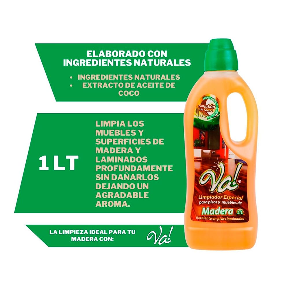 Limpiador especial para pisos y muebles de madera Va!™