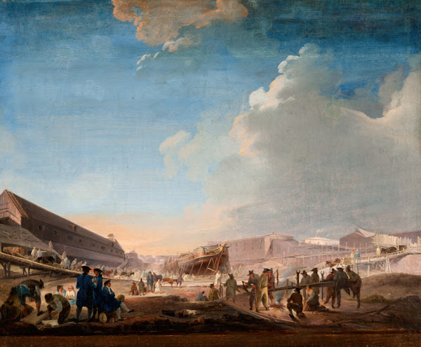 The Galley Dock at Sveaborg under Construction viewed from west circa 1765
