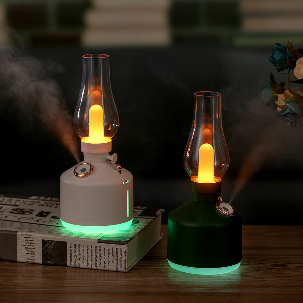 Compact Aromatherapy Lamp with Ultrasonic Mist Maker, Model LA-0621