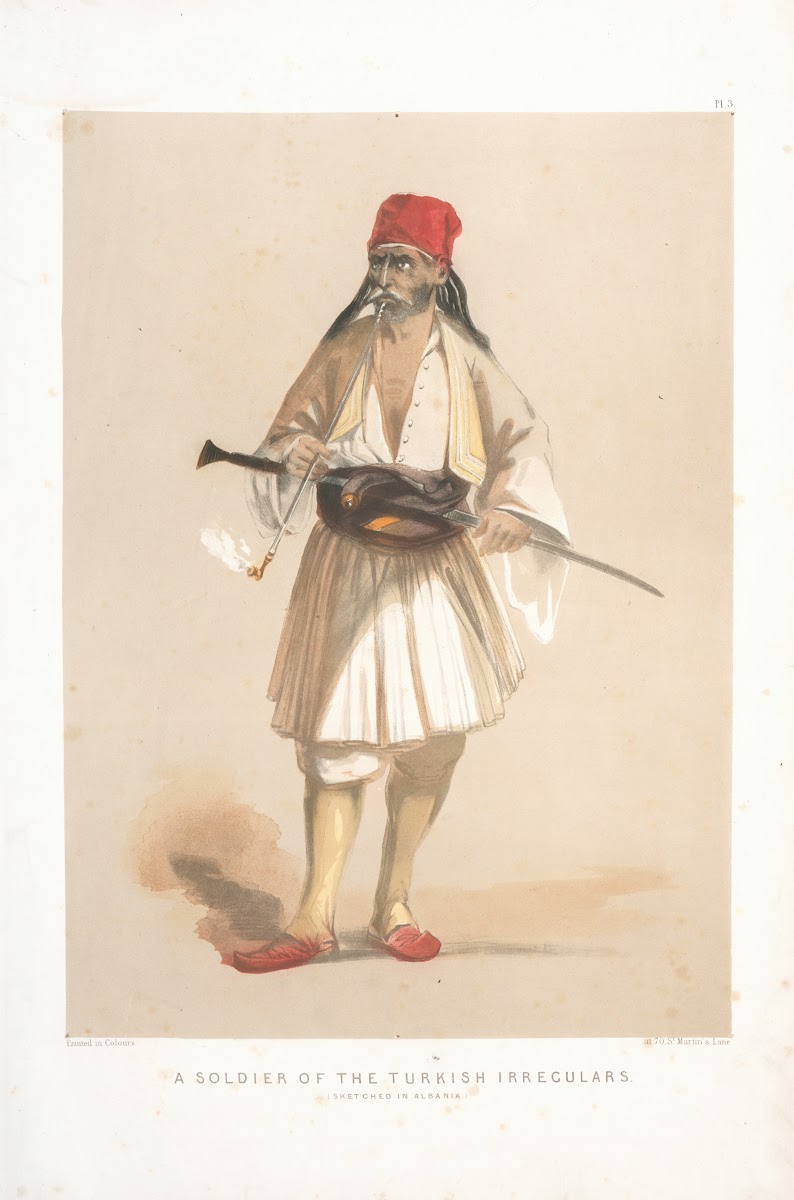 A Soldier of the Turkish Irregulars Sketched in Albania 1854