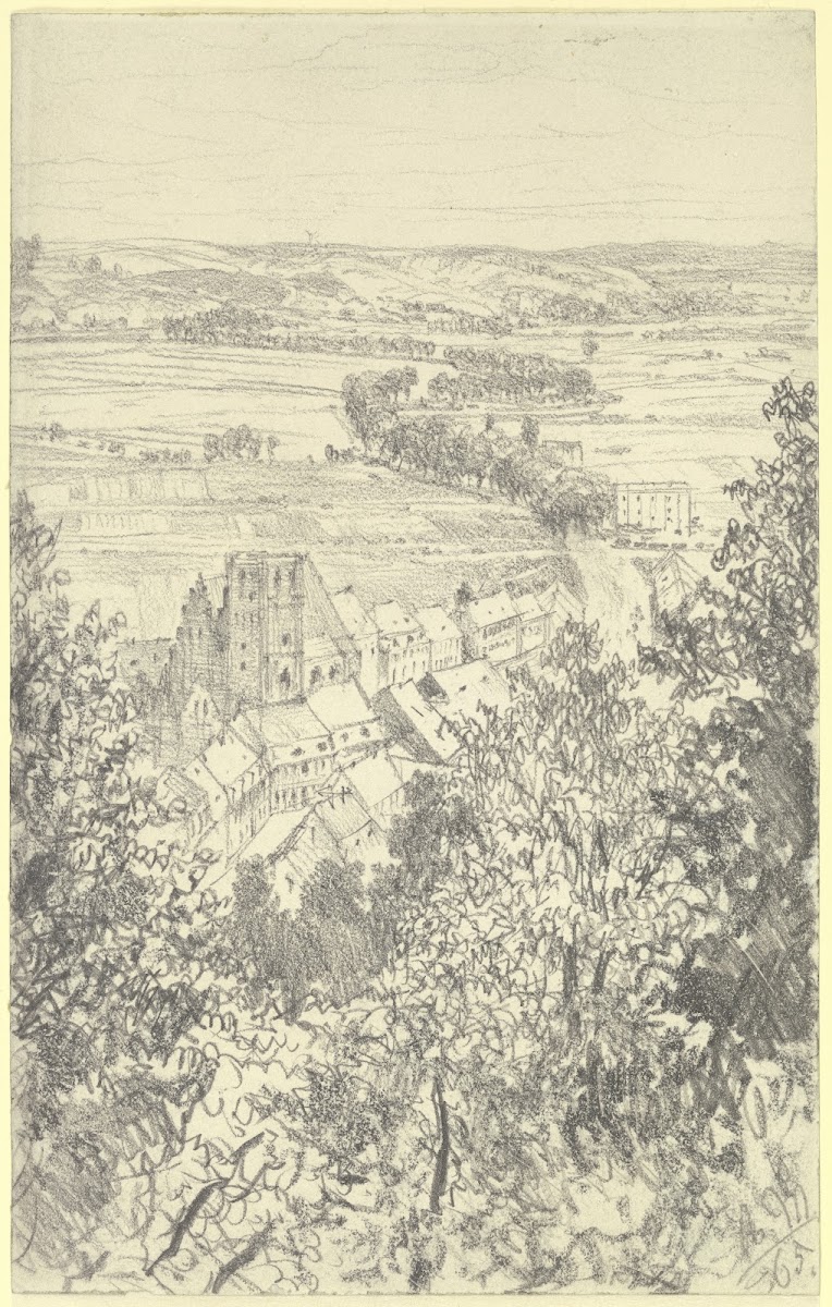 Landschaft bei Kissingen von der Bodenlaube aus 1865
