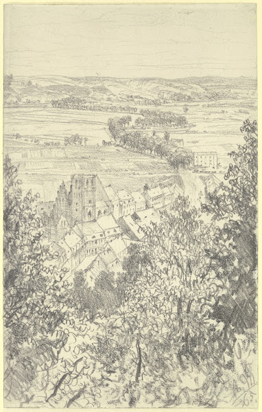 Landschaft bei Kissingen von der Bodenlaube aus 1865