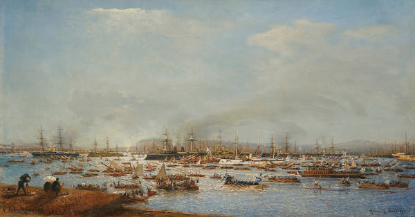 The Entrance Of The Russian Fleet Into Toulon Harbour 1893