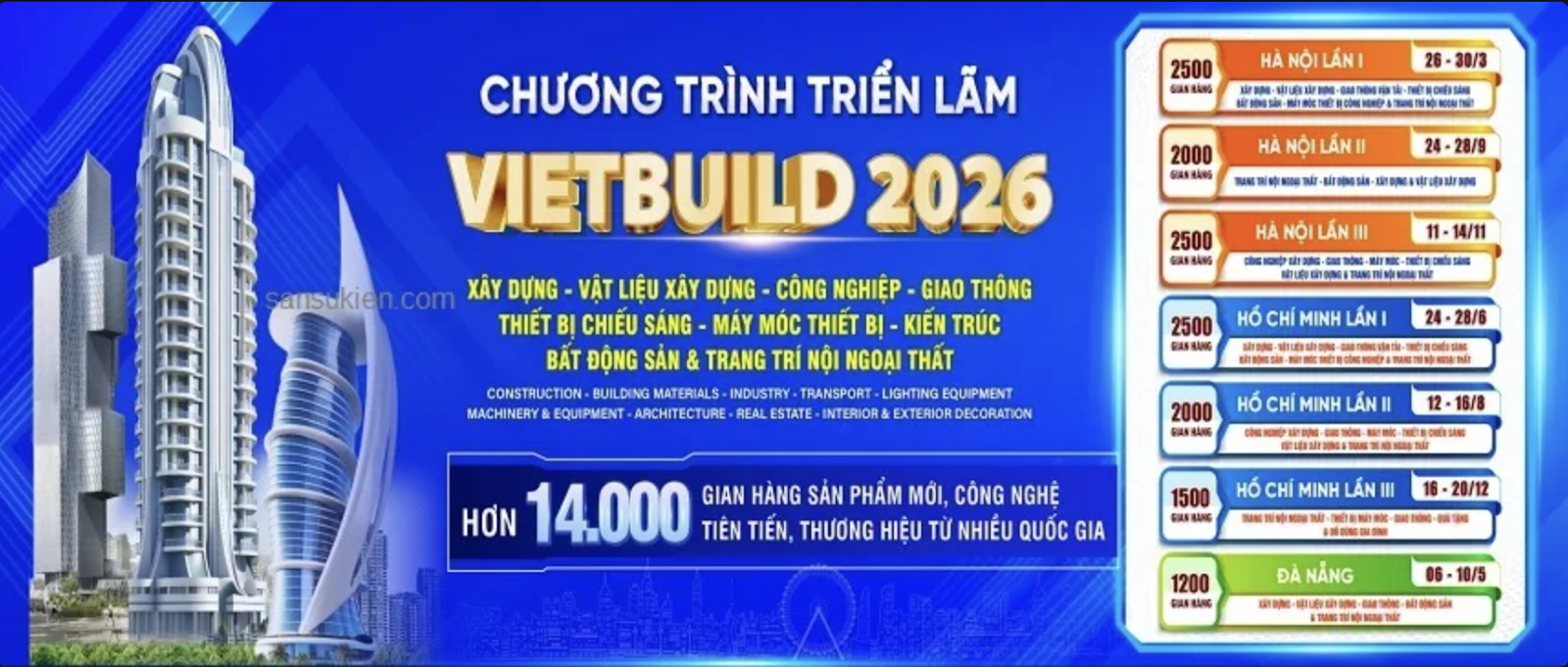 Vietbuild HCM 2026 Điểm hẹn triển lãm xây dựng và bất động sản quốc tế