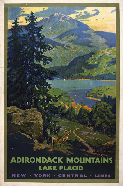 Adirondack Mountains Lake Placid New York Central Lines 1920