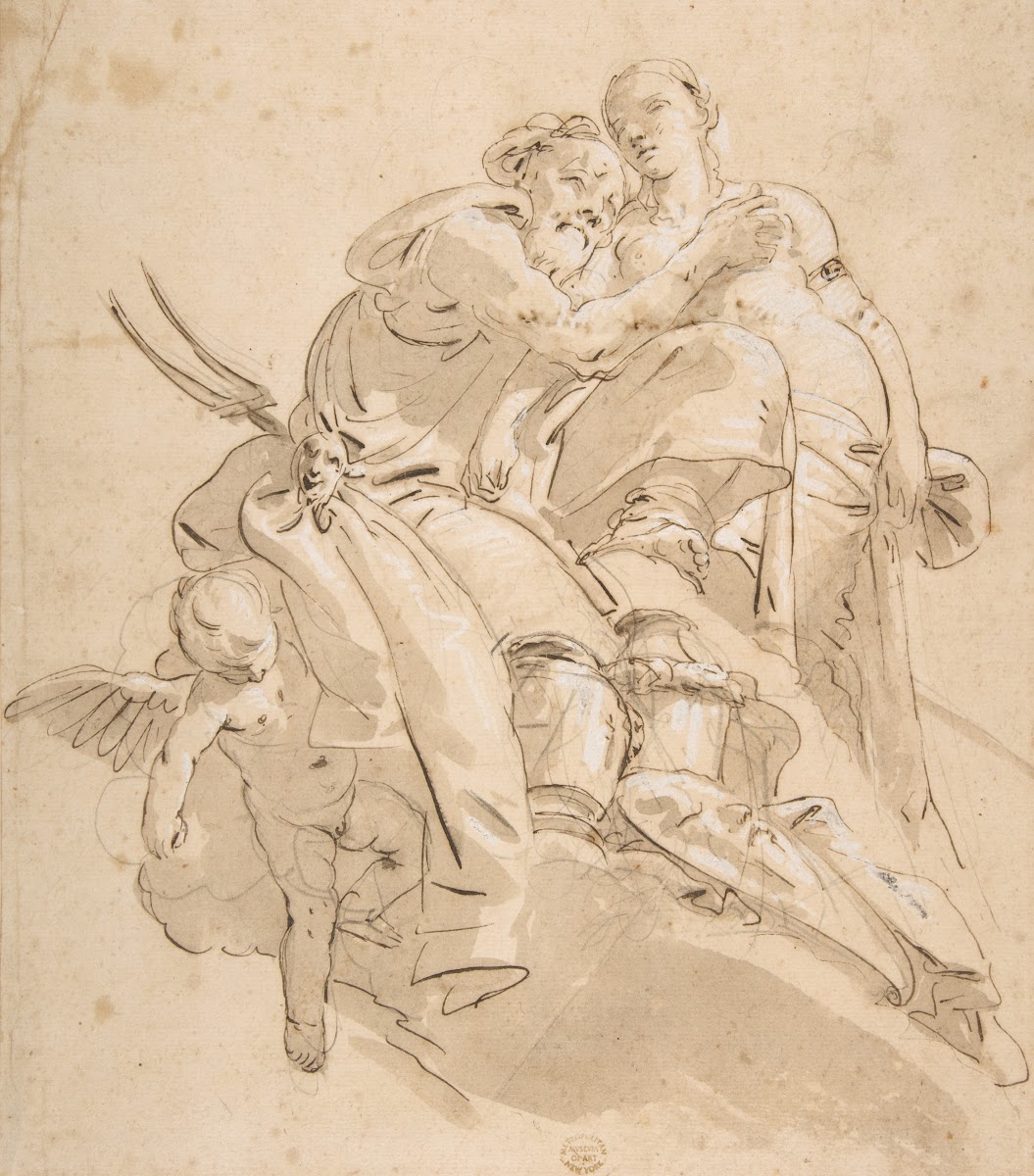 Marine Deity with Attendant Female Figure 16961770