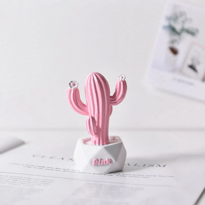 Cactus decoration made of resin, Nordic