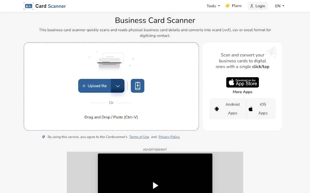 Captura de Business Card Scanner