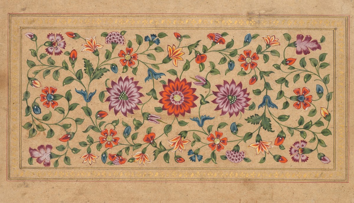 Scrolling Floral Vines 1755
