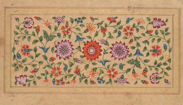 Scrolling Floral Vines 1755