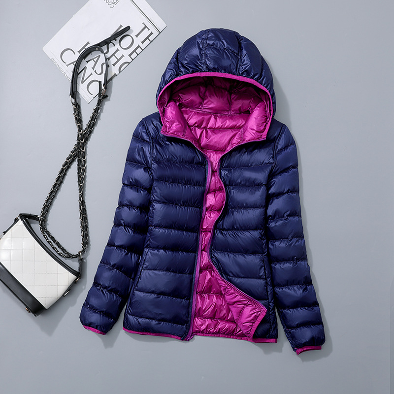 Reversible Women's Down Jacket, lightweight and generously cut