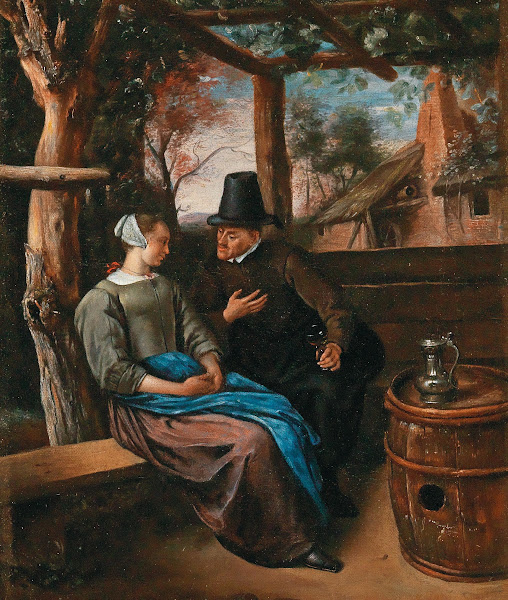 A Suitor With A Young Woman