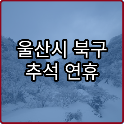 울산시 북구 추석 연휴 소아과 진료 병원 찾는 법