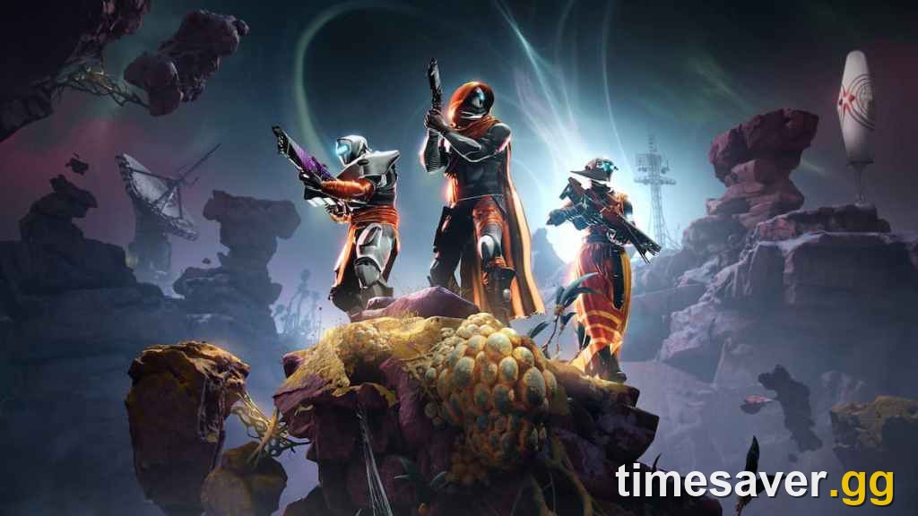 Destiny 2 fireteam of three Guardians geared for an endgame Renegades activity — Master and Grandmaster Arena Ops drop Enhancement Prisms and Ascendant Shards