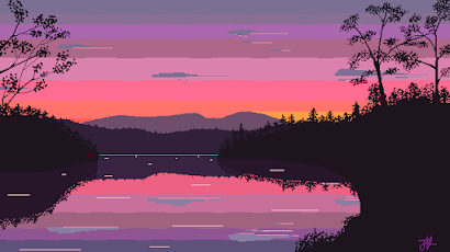 Pixel Art, Digital Art, Pixelated, Pixels, Nature Full HD Wallpaper Background