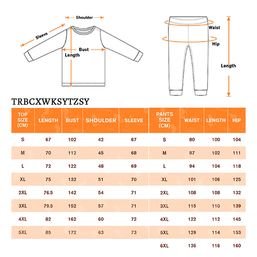 AOP Long Sleeved Sweatpants Pajama Set Top Only