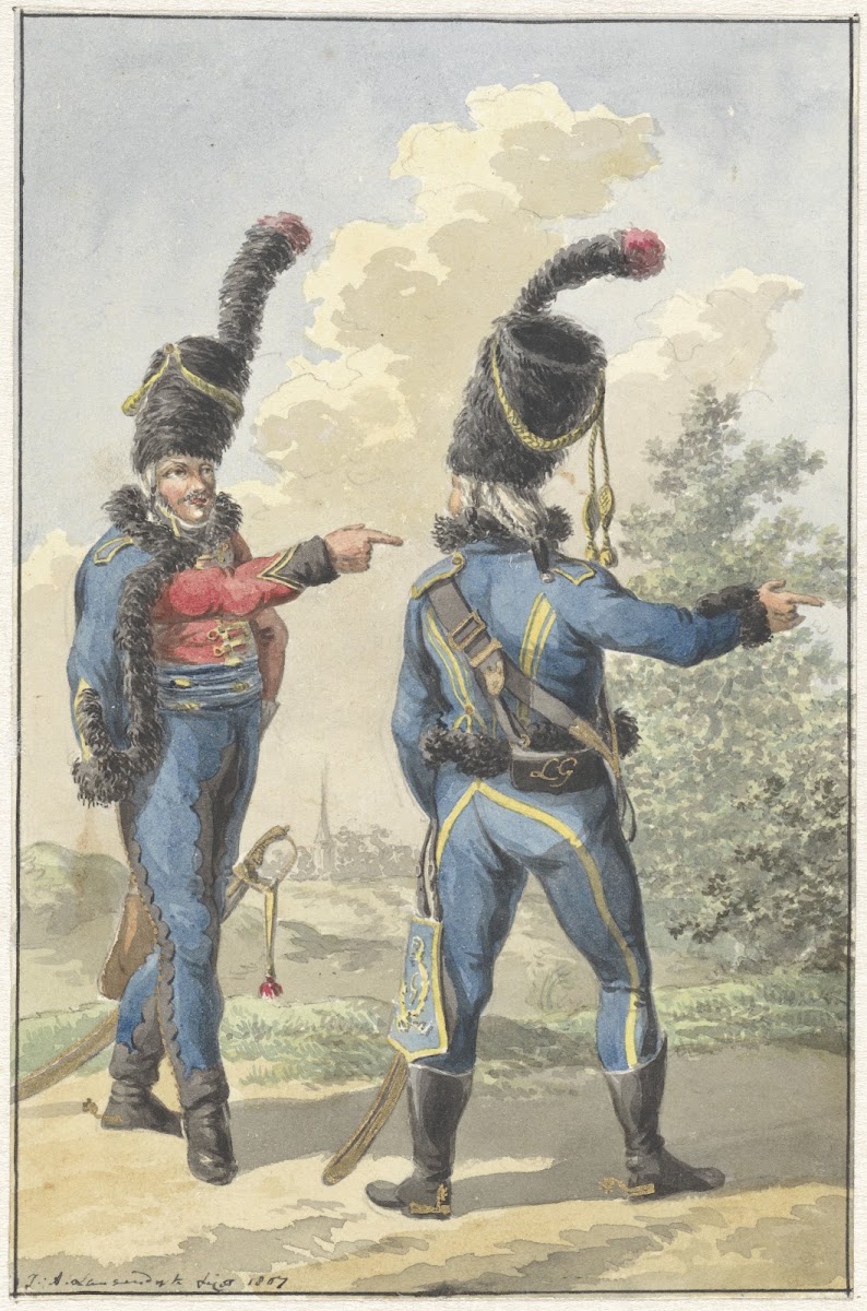 Twee staande militairen 1807