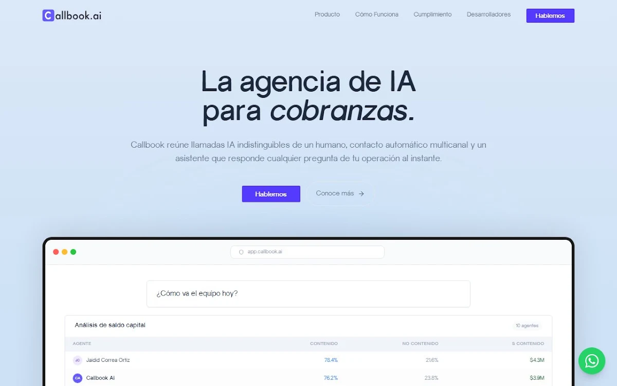 Captura de Callbook.ai - Zoho CRM