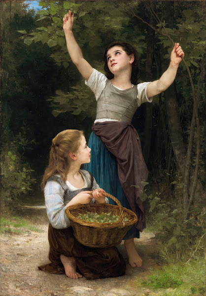 Récolte de noisettes 1883
