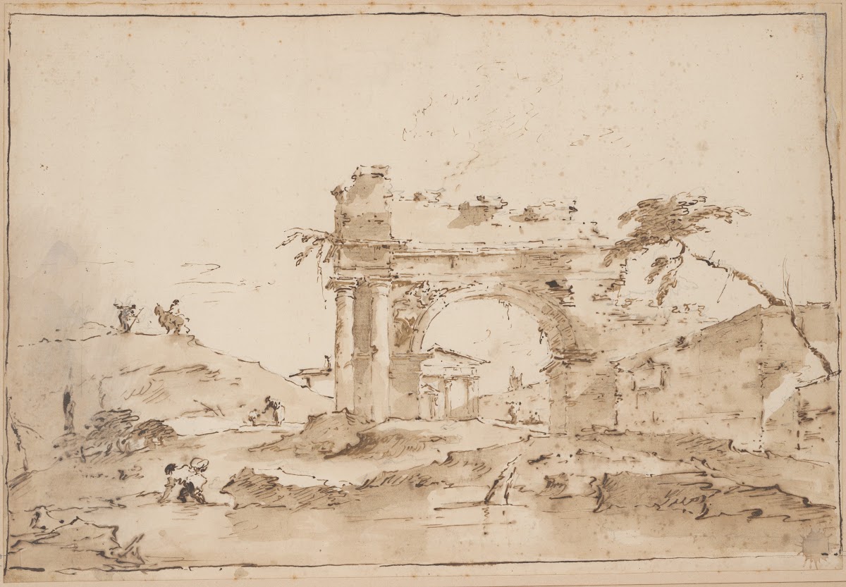 Capriccio with Roman Ruins 18th century
