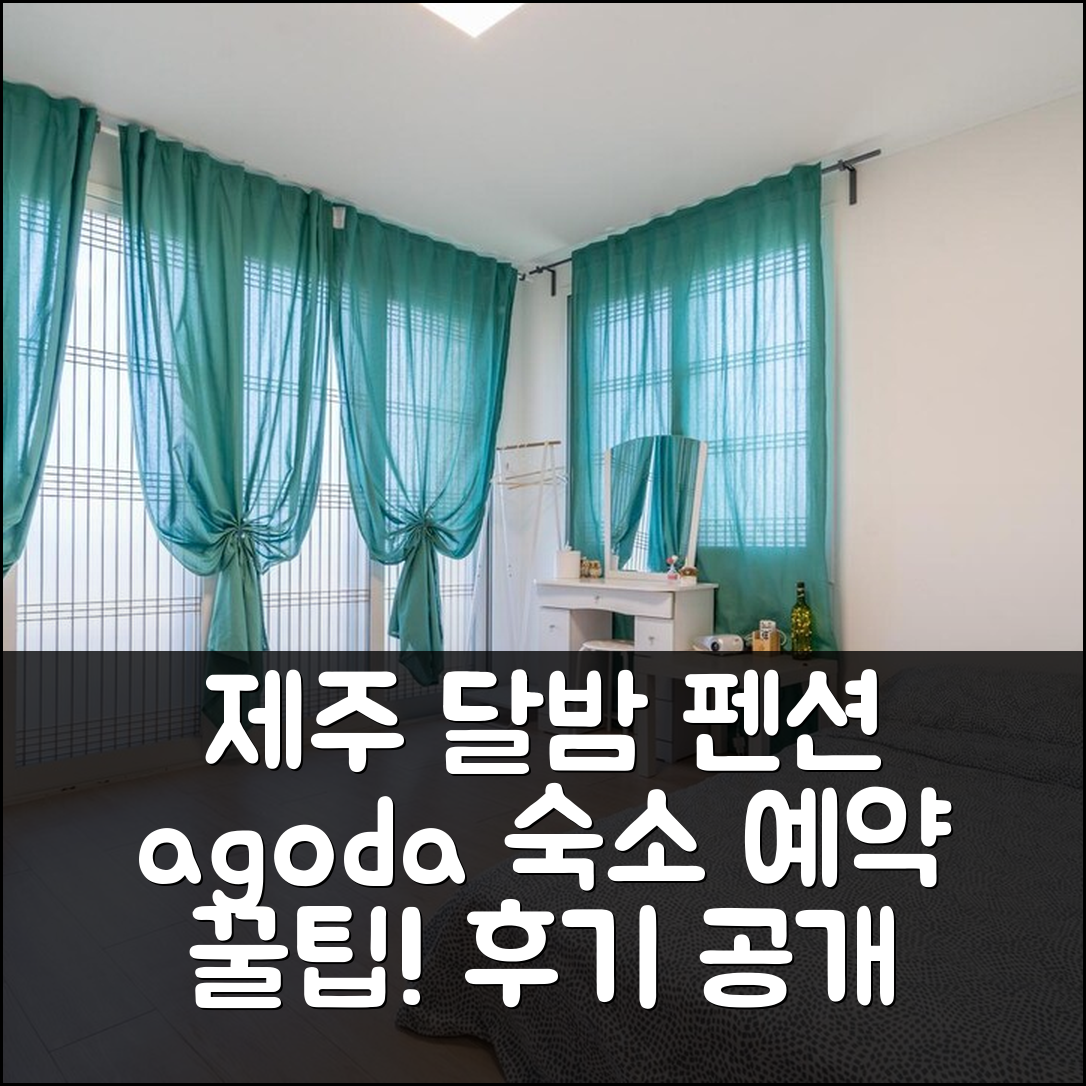 제주 달밤 펜션, 제주 숙소 예약 후기 꿀팁! - 아고다 호텔 추천