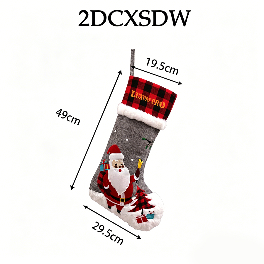 2D Embroidered Christmas Stockings