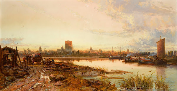 A view of Dordrecht with Grote Kerk