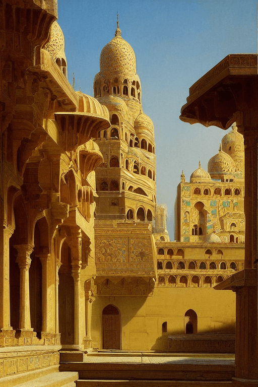 Arquitectura Monasterio Flores vibrantes India