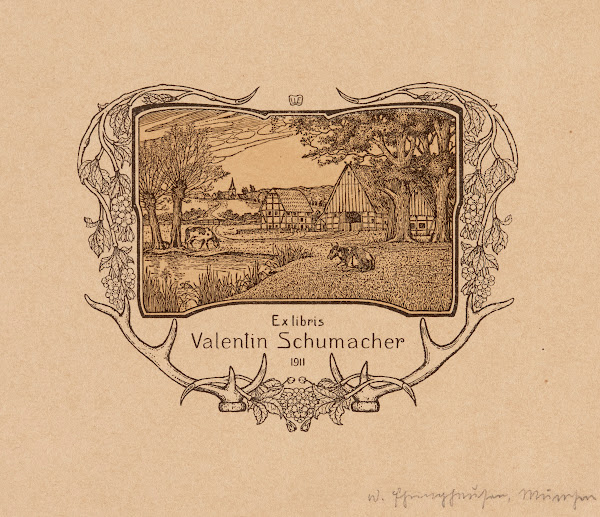 Bookplate of Valentin Schumacher 1911