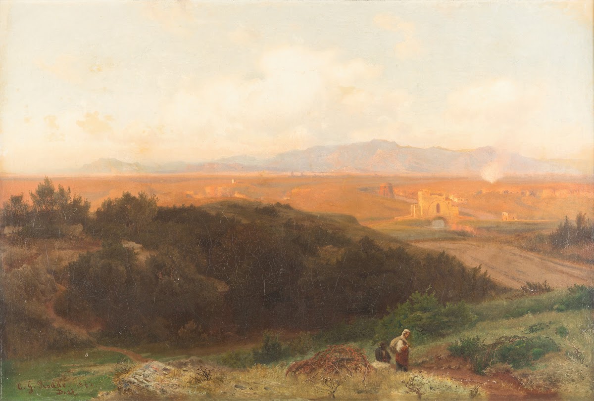 Sunset over the Roman Campagna 1862