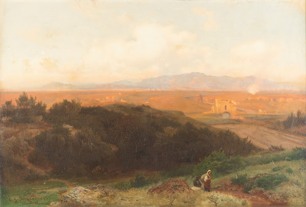 Sunset over the Roman Campagna 1862