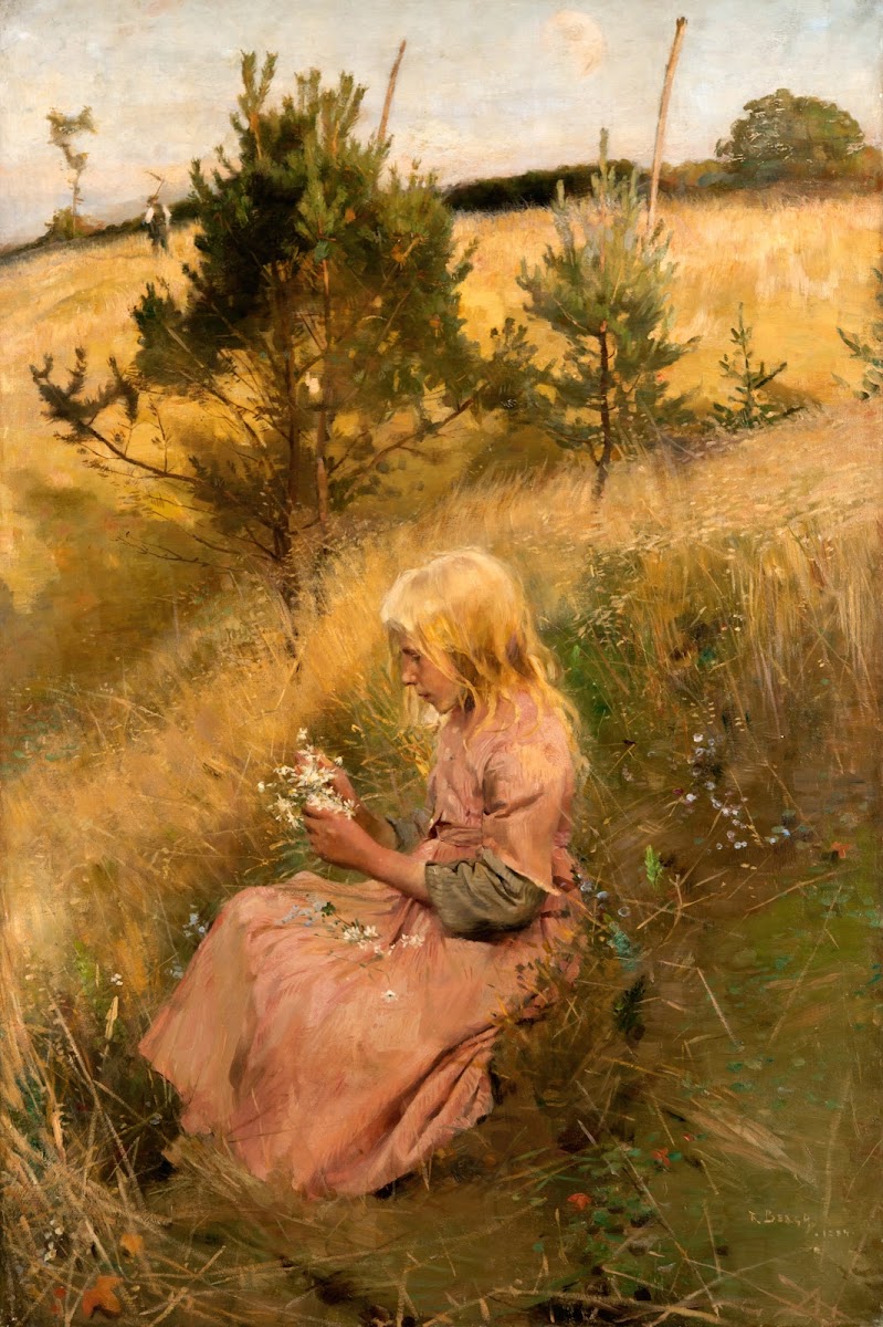 Girl Picking Flowers 1884
