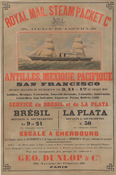 Royal Mail Steam Packet C 38 avenue de lOpéra Antilles Mexique Pacifique San Fra