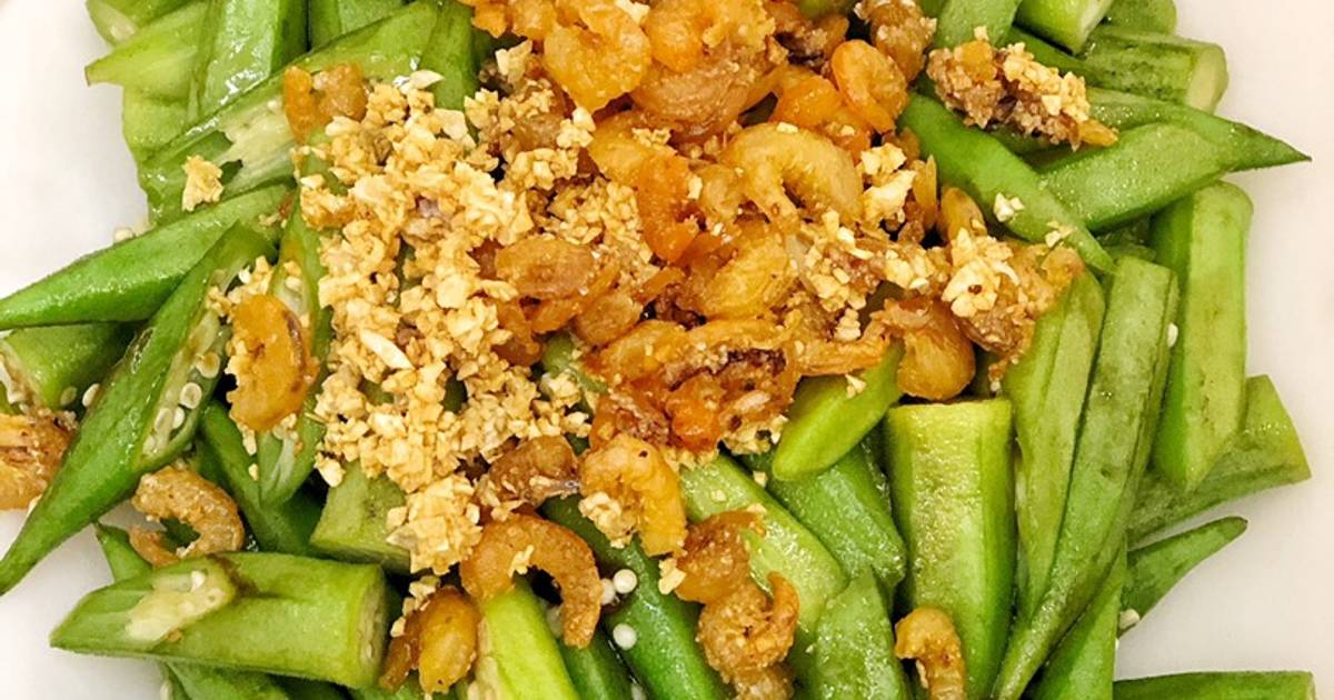 Đậu bắp xào tôm khô🦐