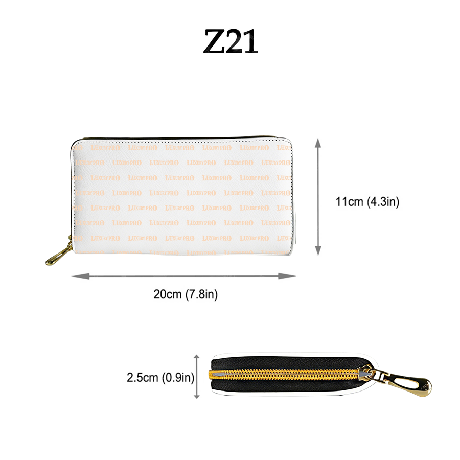 3D Zipper Long Wallet