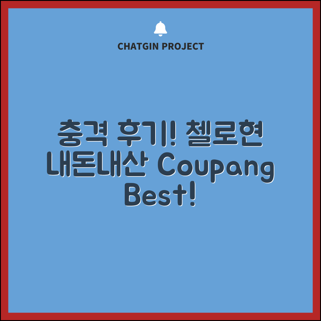 충격적인 첼로현 내돈내산 후기 공개!