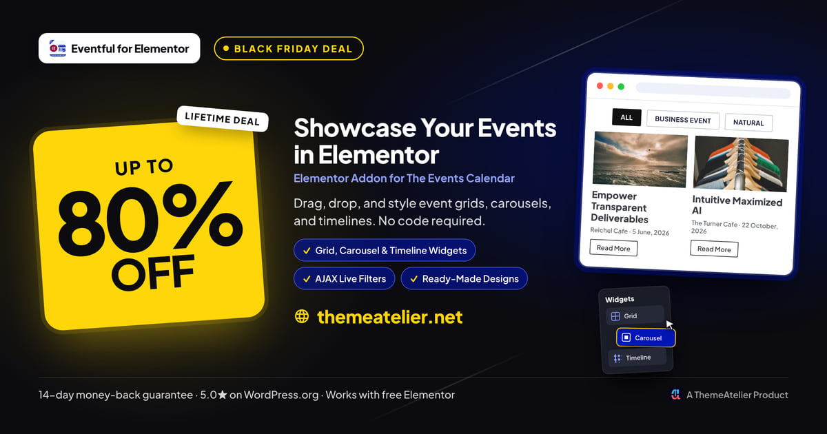 Eventful for Elementor deal