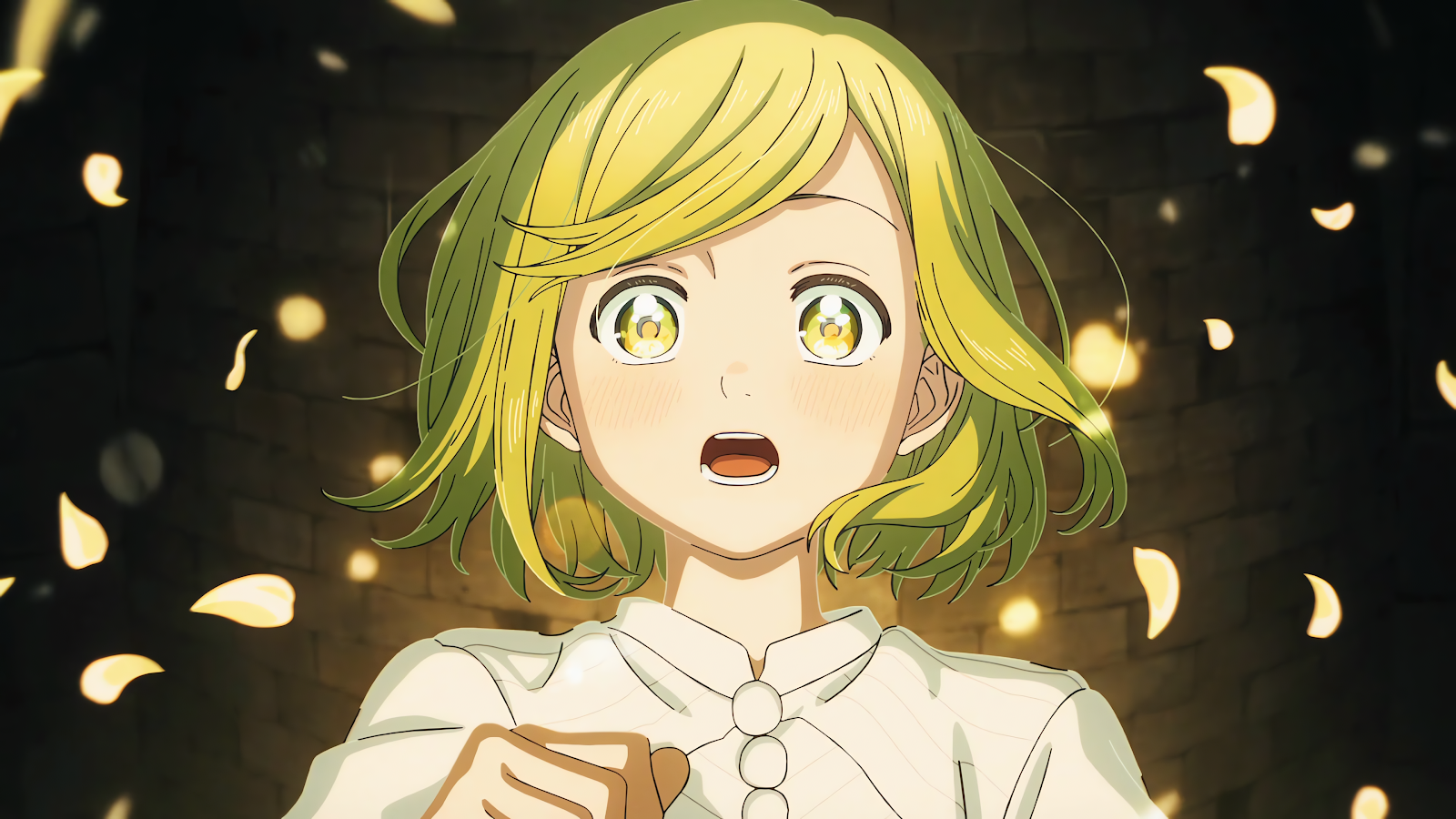 Surprised Blonde Anime Girl - Anime Art Style 4K Wallpaper (3840x2160)