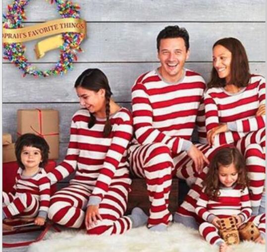 Family Pajama Set, striped, festive