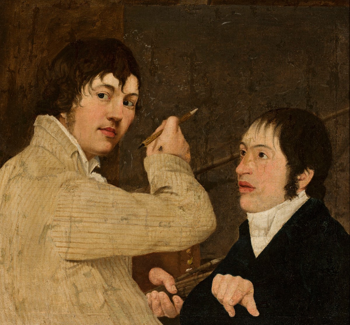 Portrait of a painter with a young man c 1806