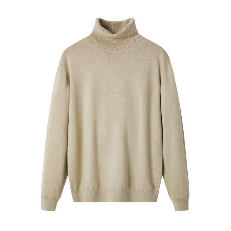 Men's Wool Sweater, Turtleneck, 100% Wool, Thick