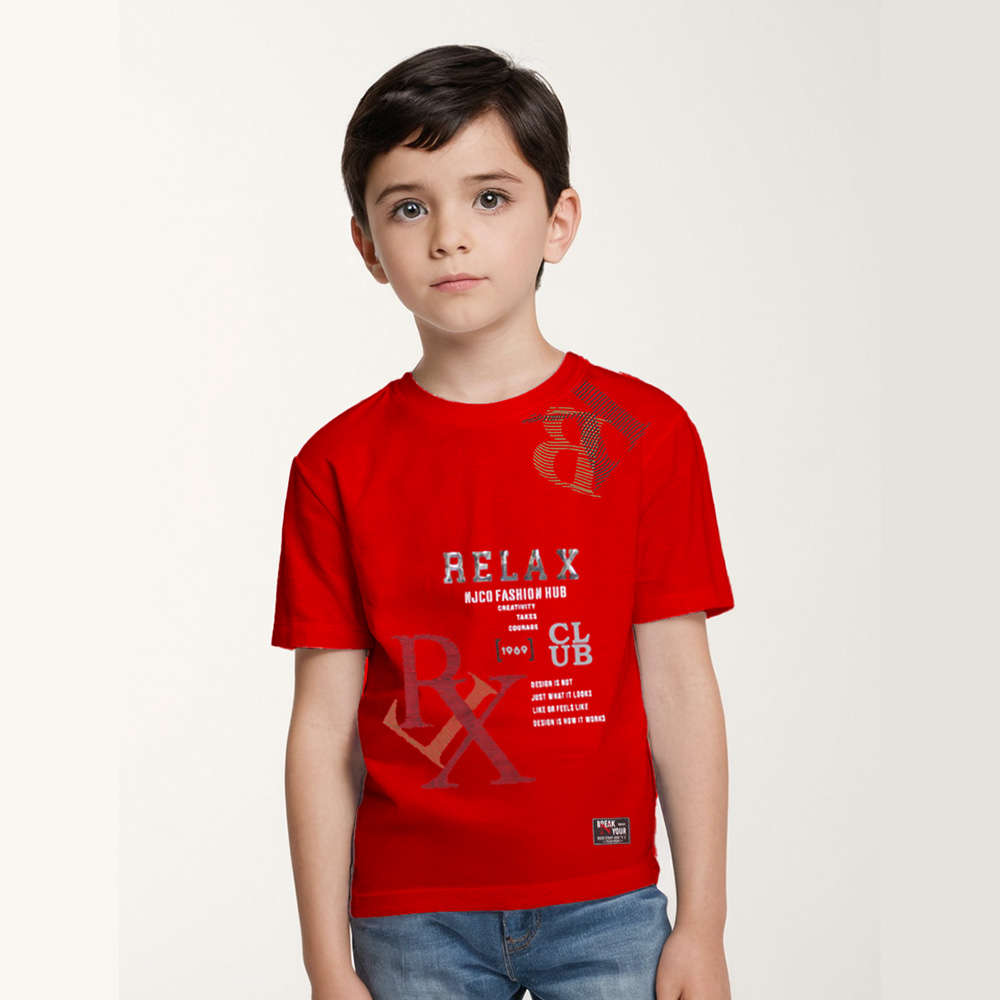 T-Shirt | Trendy Printed Cotton Blend Half Sleeve T-Shirt For Boys | YCTSHRR47V