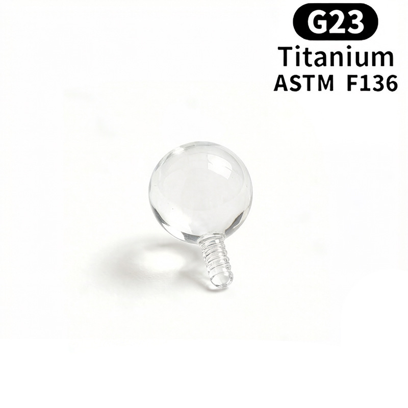 Titan-Piercingstab mit Innengewinde