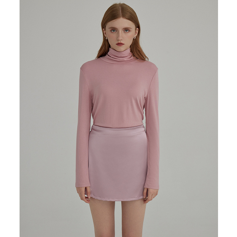 Women's long-sleeve undershirt, solid color
