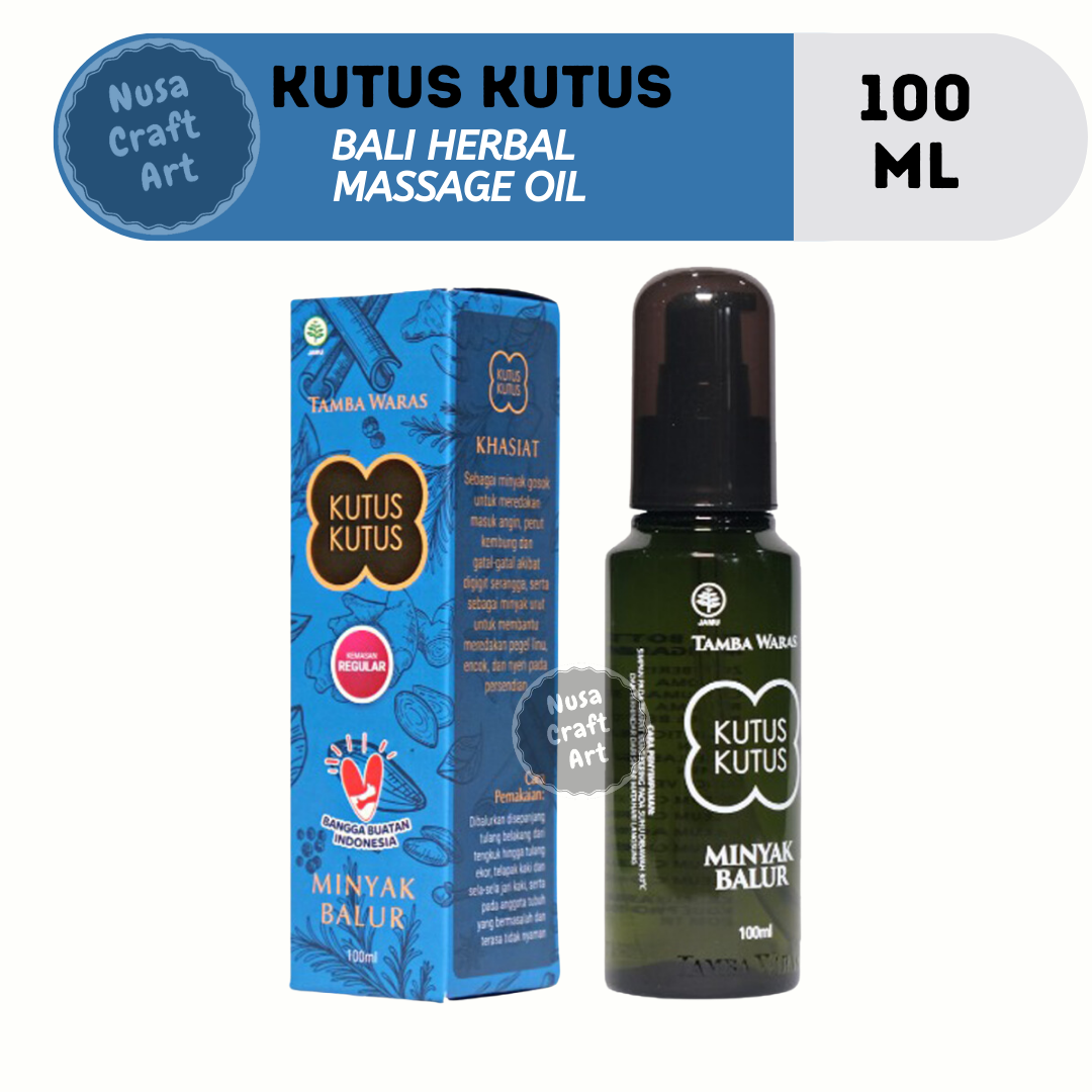 Kutus Kutus Bali Massage Natural Herbal Oil Healing Balur Aromatherapy 100 ml