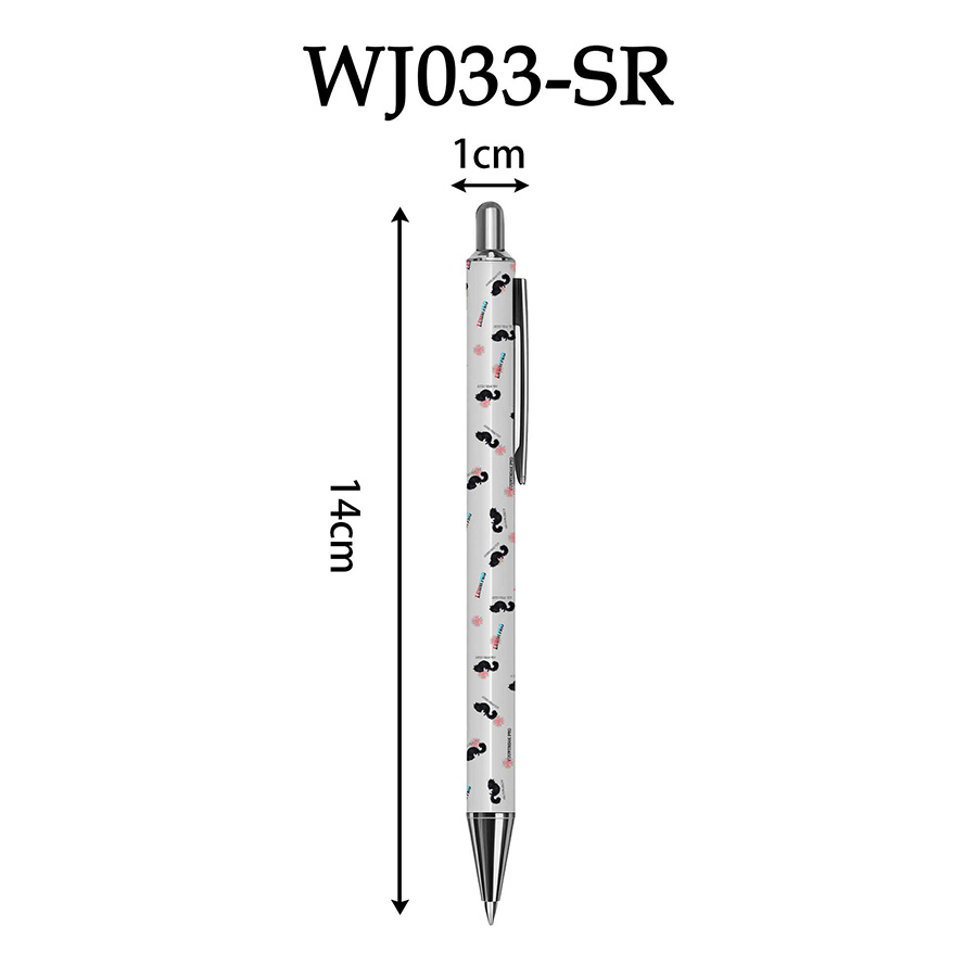 Bright Chrome Sublimation Pen with Floating Charm