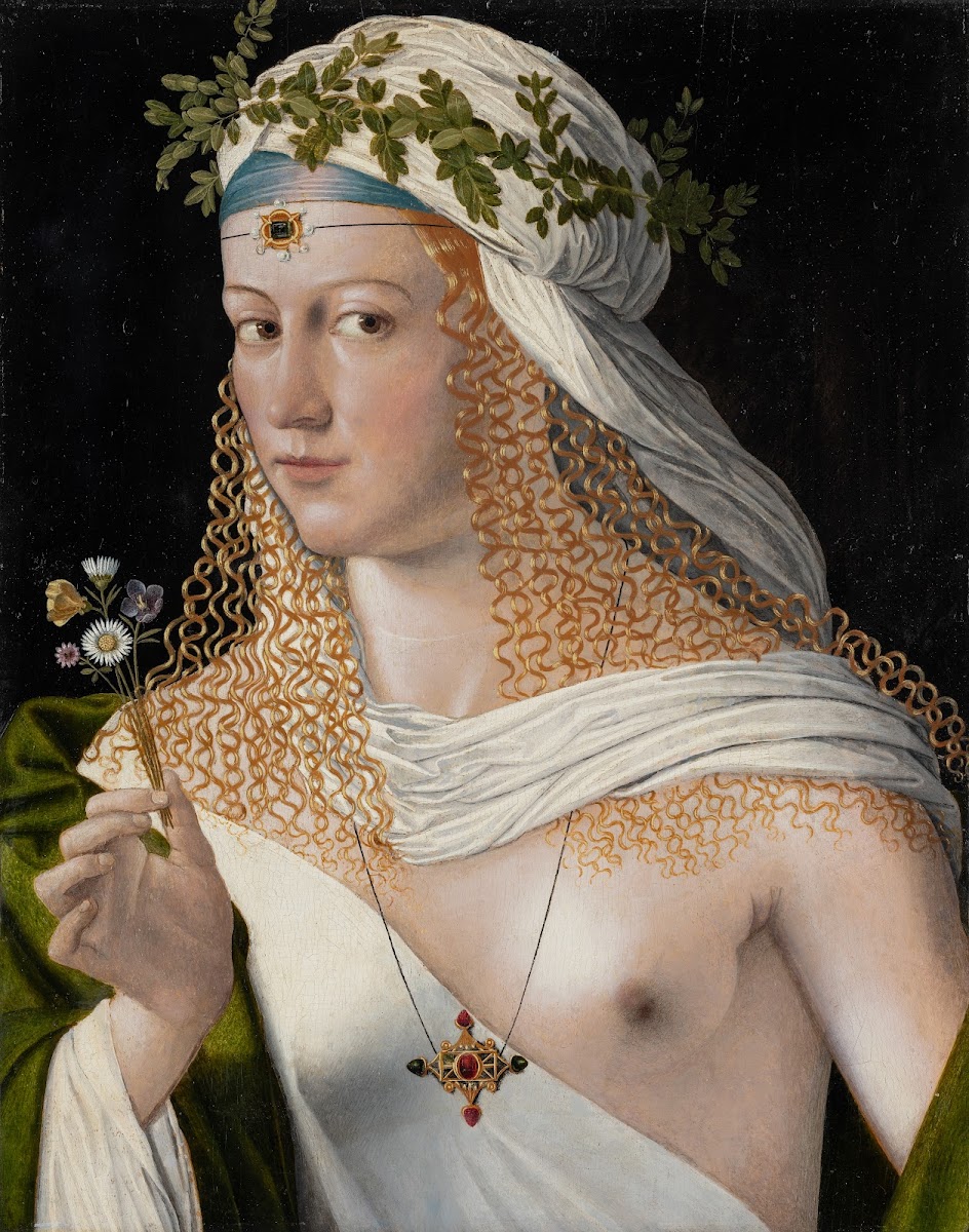 Idealised Portrait of a Courtesan as Flora ca 1520