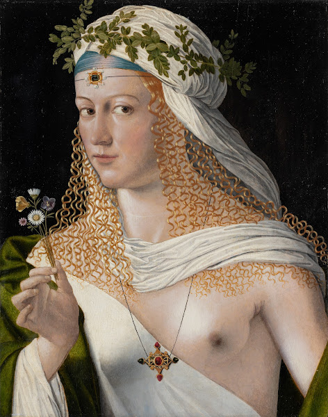 Idealised Portrait of a Courtesan as Flora ca 1520