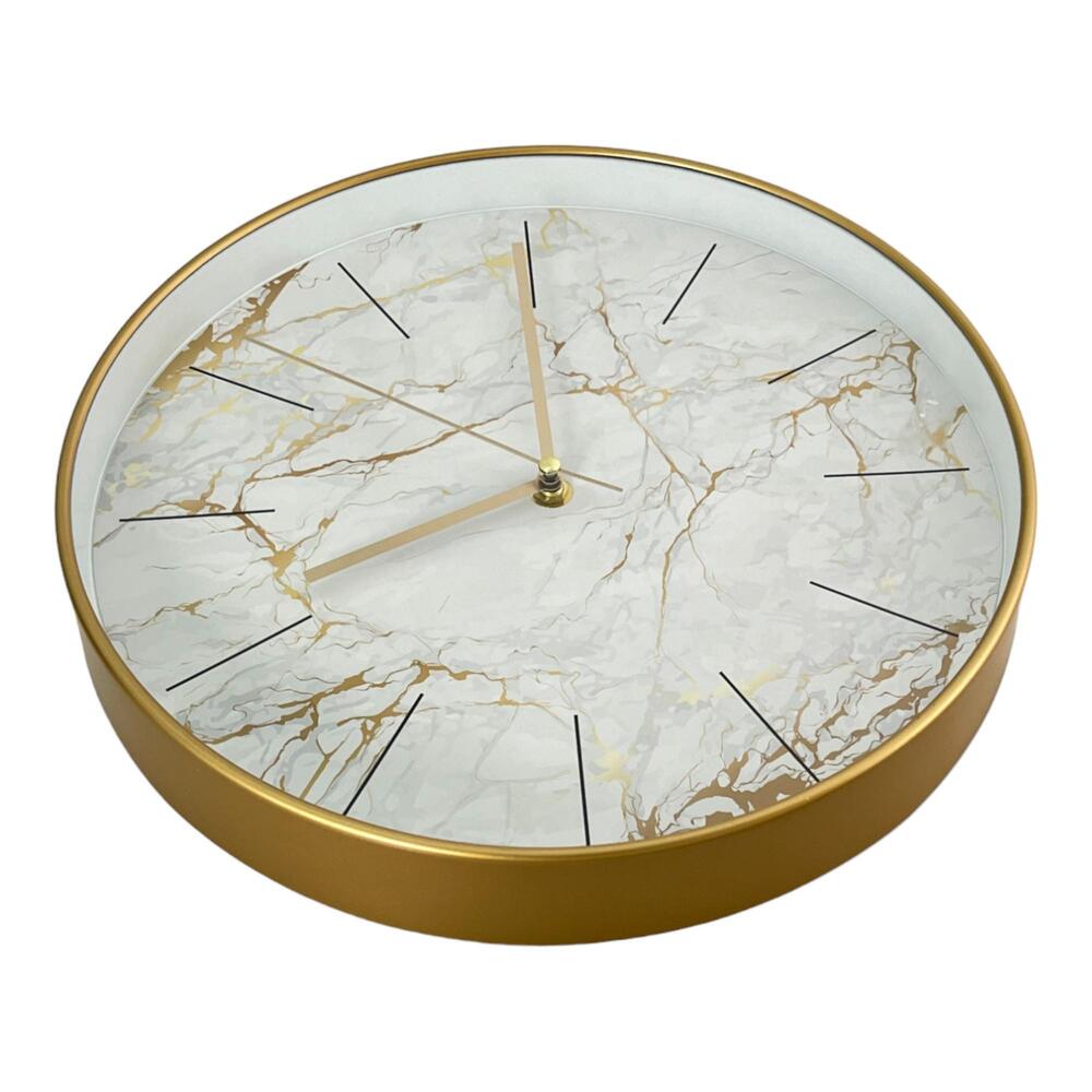 Reloj de pared de plástico Concepts™ con diseño de mármol